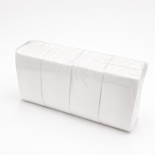 Servietten Weiß, 33 x 33 cm, 1/8 Buchfalz, 2-lagig, Packung