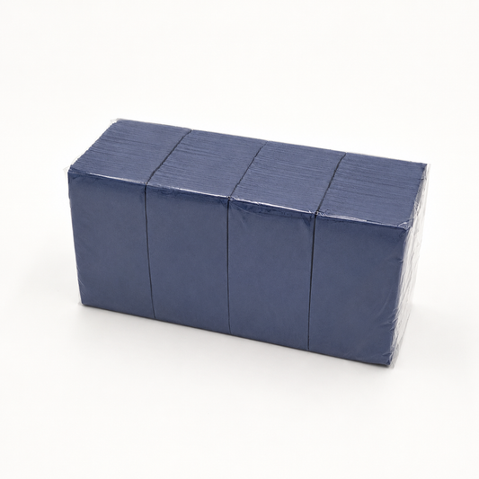 Servietten Dunkelblau, 33 x 33 cm, 1/8 Buchfalz, 3-lagig