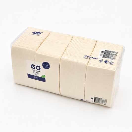 Servietten Cream, 33 x 33 cm, 1/8 Buchfalz, 3-lagig, 1000 Stk.
