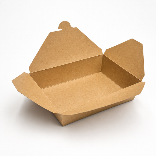 Take-Away-Boxen 1500 ml, Kraft, 195 x 140 x 50 mm, braun