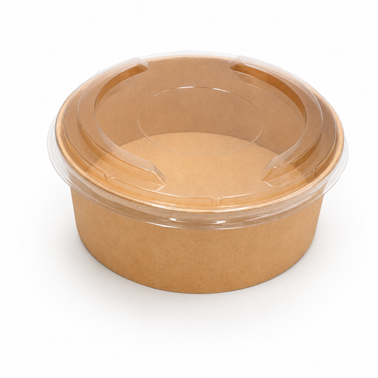 Salatschalen 1300 ml, Kraft, Ø 185mm, braun, rund, 300 Stk.