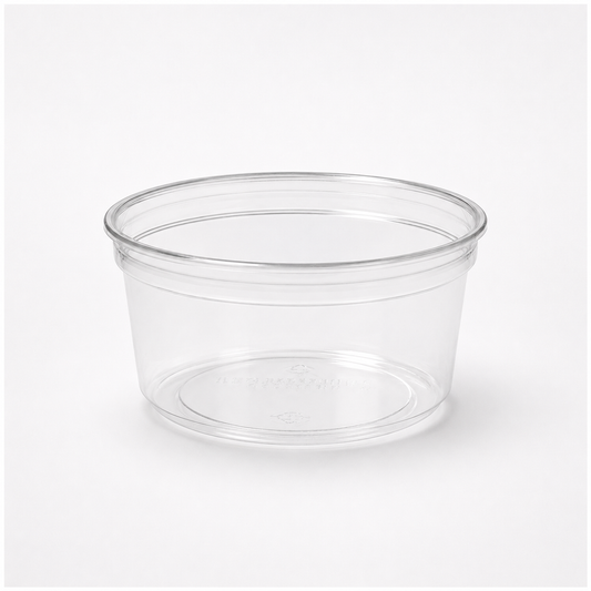 Deli-Feinkostschale Crystal 375 ml, rPET, transparent, Ø 114 x 61 mm