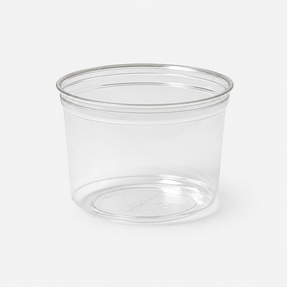 Deli-Feinkostschale Crystal 500 ml, rPET, transparent, Ø 114 x 75 mm