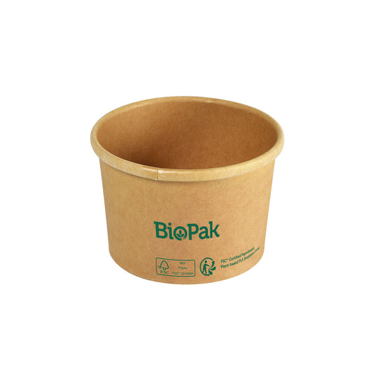 Suppenbecher 240 ml / 8 oz, Pappe, Ø 90 mm, braun