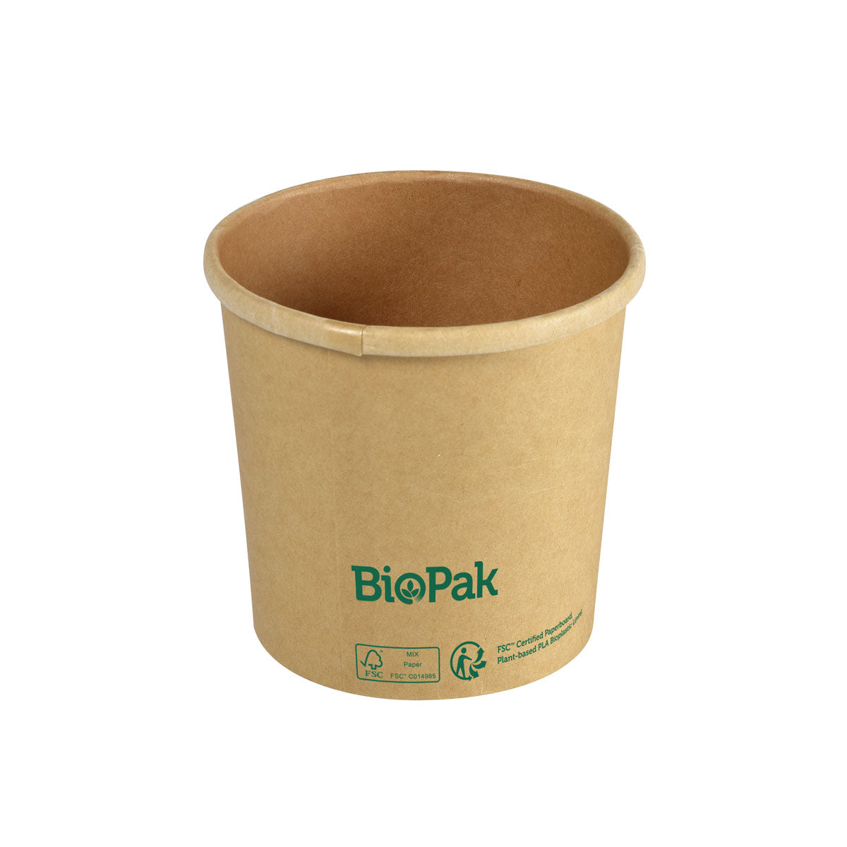 Suppenbecher 360 ml / 12 oz, Pappe, Ø 90 mm, braun