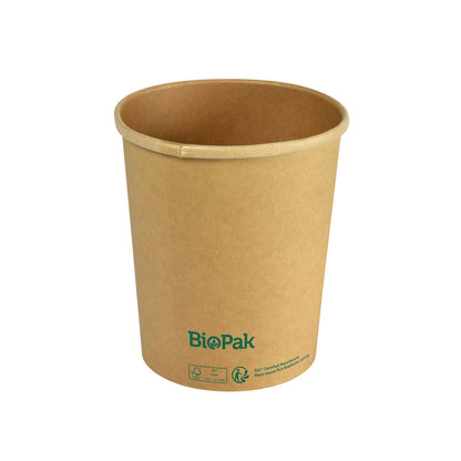 Suppenbecher 950 ml / 32 oz, Pappe, Ø 117 mm, braun