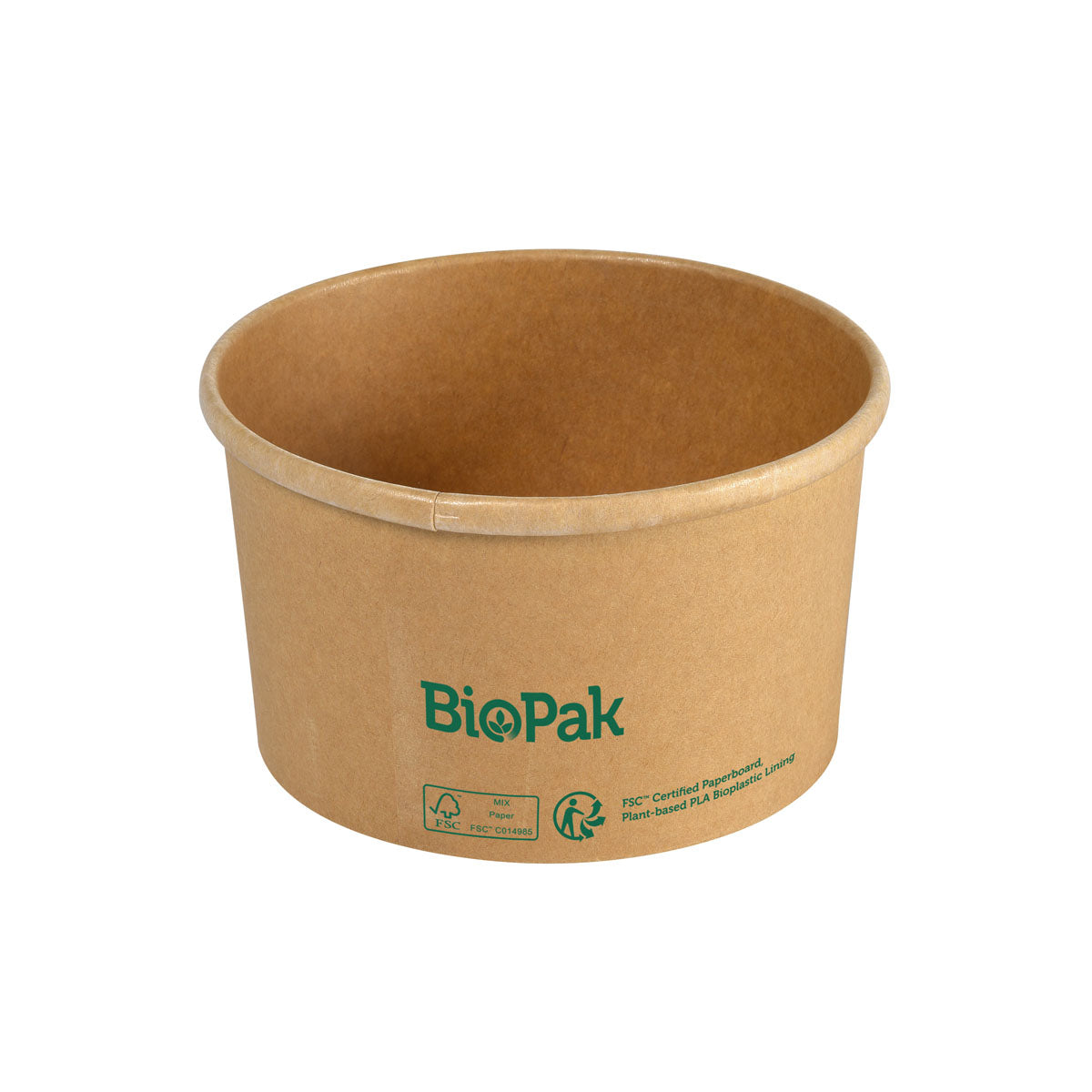 Suppenbecher 550 ml / 18 oz, Pappe, Ø 117 mm, braun