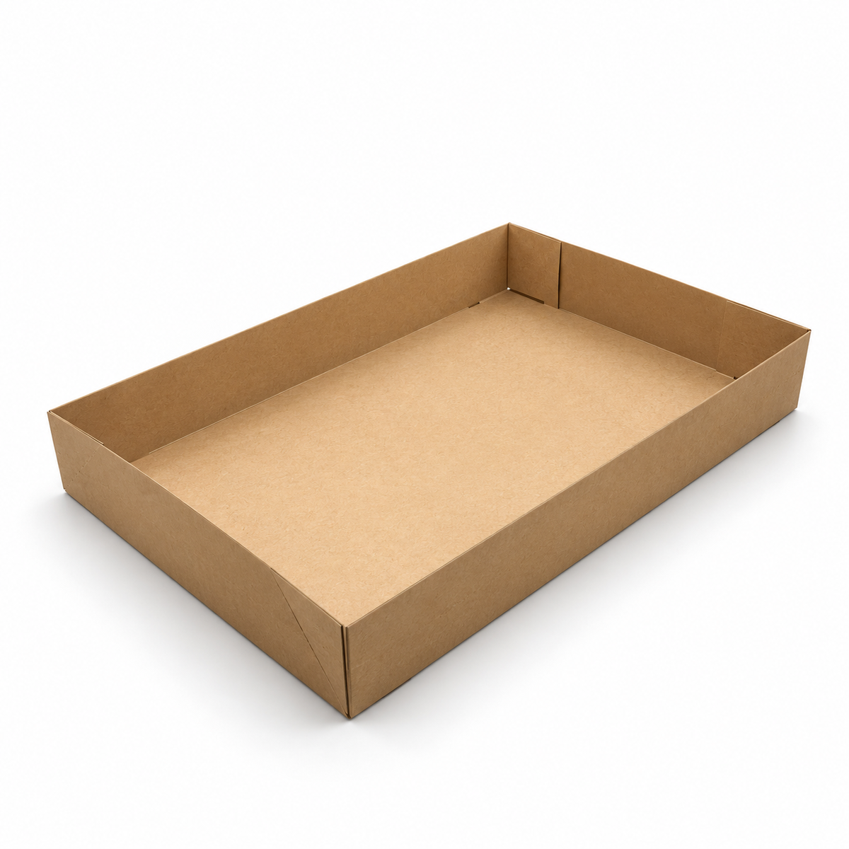 Transportkarton Pappe 55 x 37,5 x8 cm, Nature, mit Sichtfenster, 40 Sets