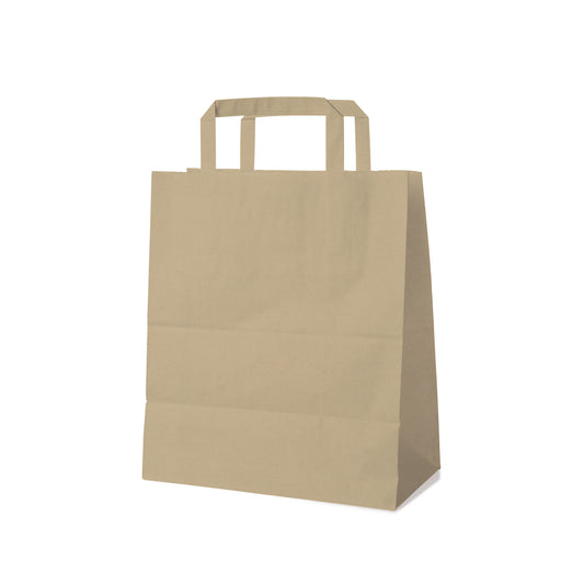 Papiertragetaschen klein, braun, 22 x 10,5 x 30 cm, 300 Stk.