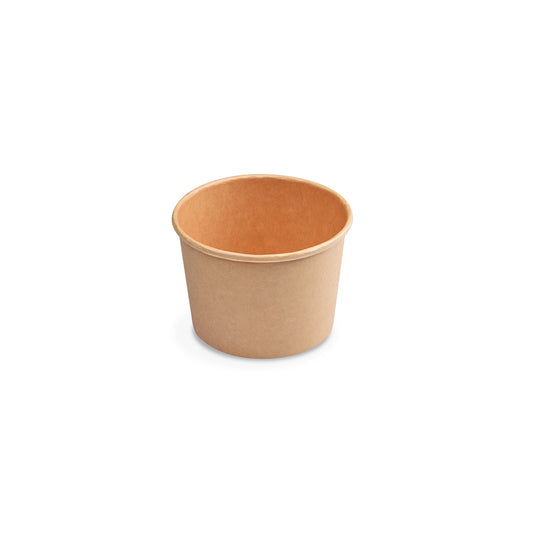 Eisbecher 125 ml, Pappe, braun, Ø 75 mm