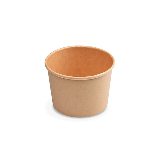 Eisbecher 250 ml, Pappe, braun, Ø 90 mm