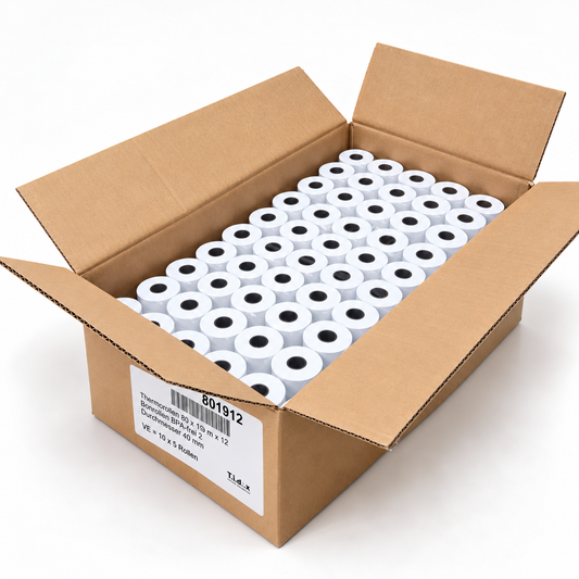 Thermorolle 80/19/12, Kassenrolle, BPA-frei, 50 Rollen