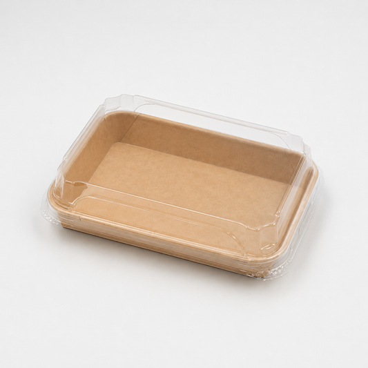 Sushibox M 165 x 115 x 25 mm, Pappe, inkl. PET-Deckel