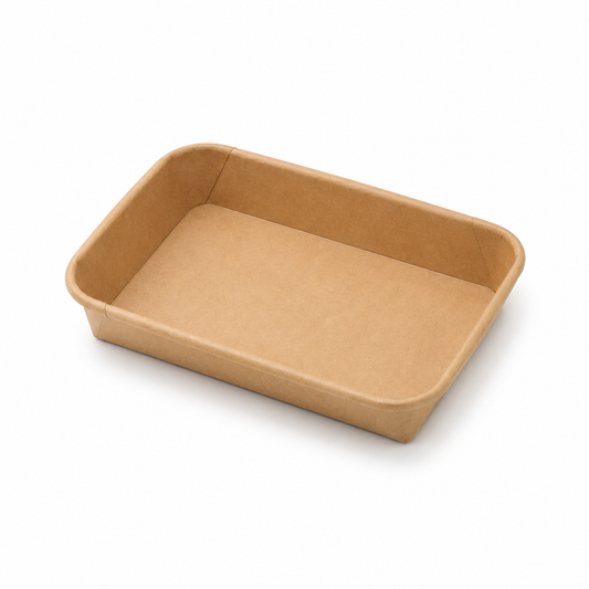 Sushibox L, 185 x 130 x 25 mm, Pappe, inkl. PET-Deckel