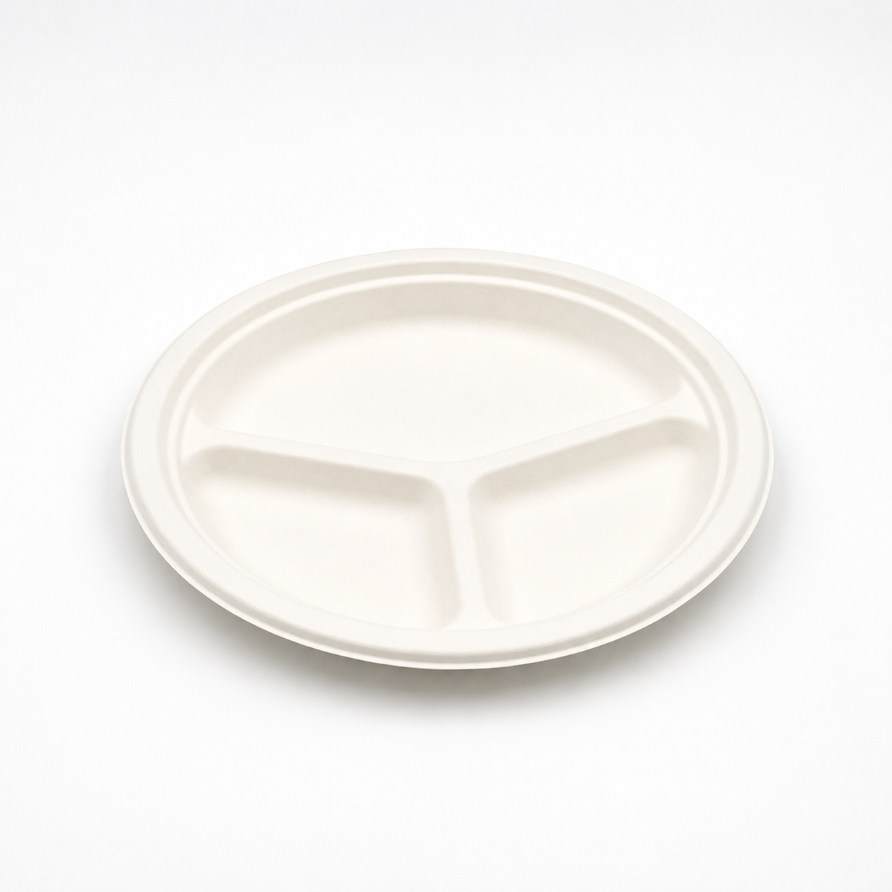 Teller Ø 26 cm, Bagasse, 3-geteilt