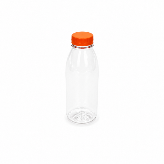 Trinkflaschen 500 ml, PET, transparent, mit Schraubdeckel