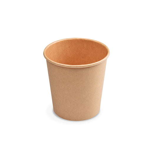 Kaffeebecher Pappe S 170 ml / 7 oz, Ø 73 mm, braun