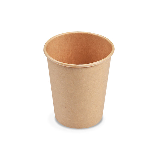 Kaffeebecher Pappe M 200 ml / 8 oz, Ø 80 mm, braun