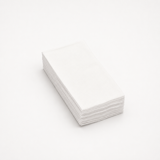 Servietten Weiß, 33 x 33 cm, 1/8 Buchfalz, 2-lagig