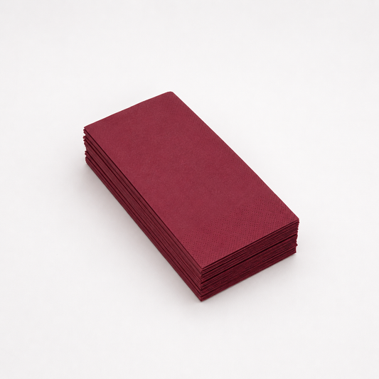 Servietten Bordeaux, 33 x 33 cm, 1/8 Buchfalz, 3-lagig