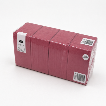 Servietten Bordeaux, 33 x 33 cm, 1/8 Buchfalz, 3-lagig, Packung