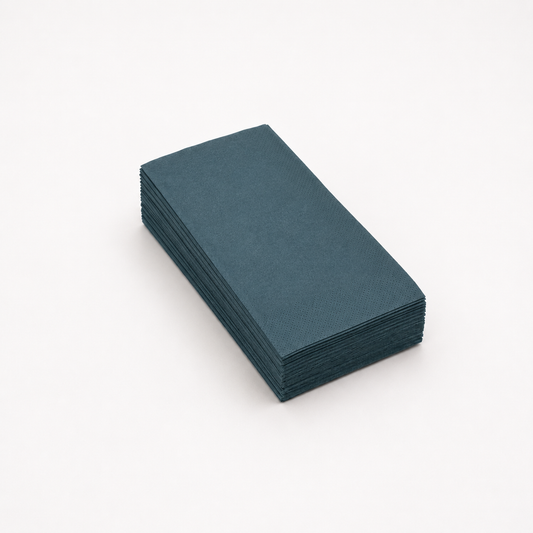 Servietten Ocean Teal, 33 x 33 cm, 1/8 Buchfalz, 3-lagig