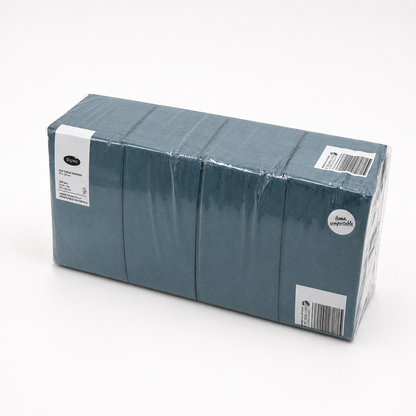 Servietten Ocean Teal, 33 x 33 cm, 1/8 Buchfalz, 3-lagig, Packung