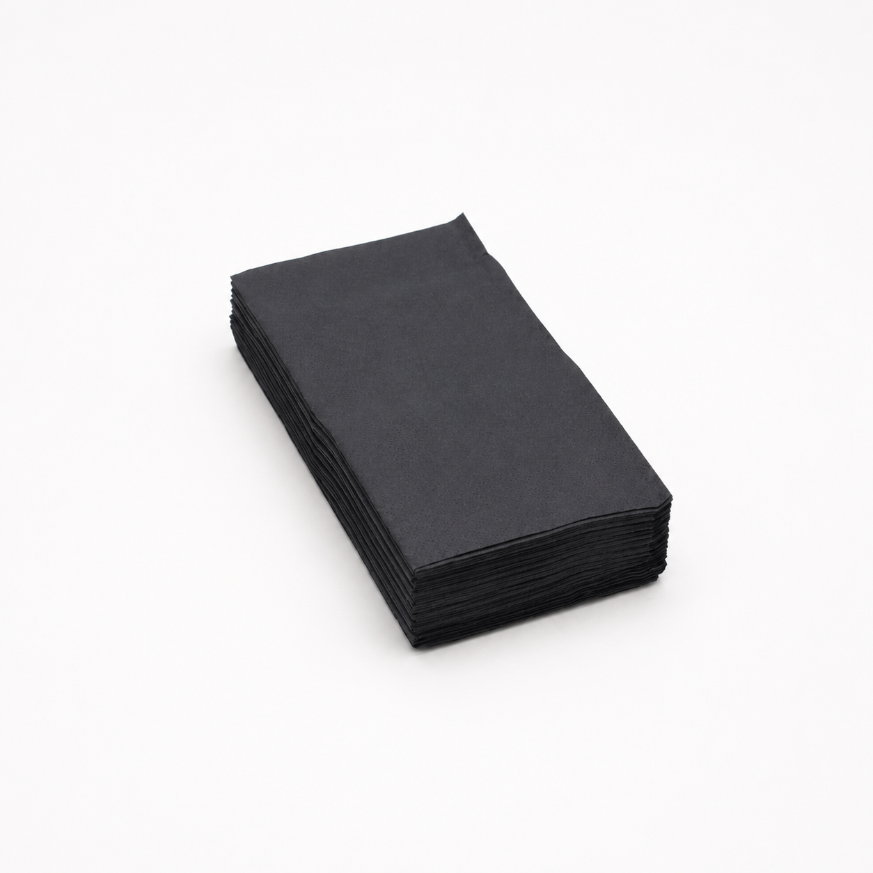 Servietten Schwarz, 33 x 33 cm, 1/8 Buchfalz, 3-lagig