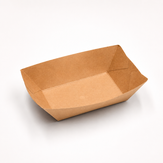 Snackschalen 800 ml, Pappe, 21 x 14,5 x 5 cm, braun, 560 Stk.
