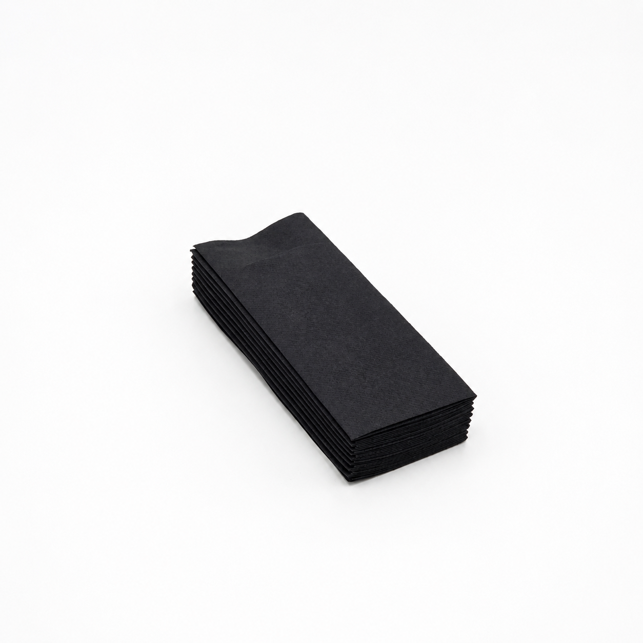Besteckservietten Schwarz, Airlaid (stoffähnlich), 40 × 33 cm, 1/8 Falz