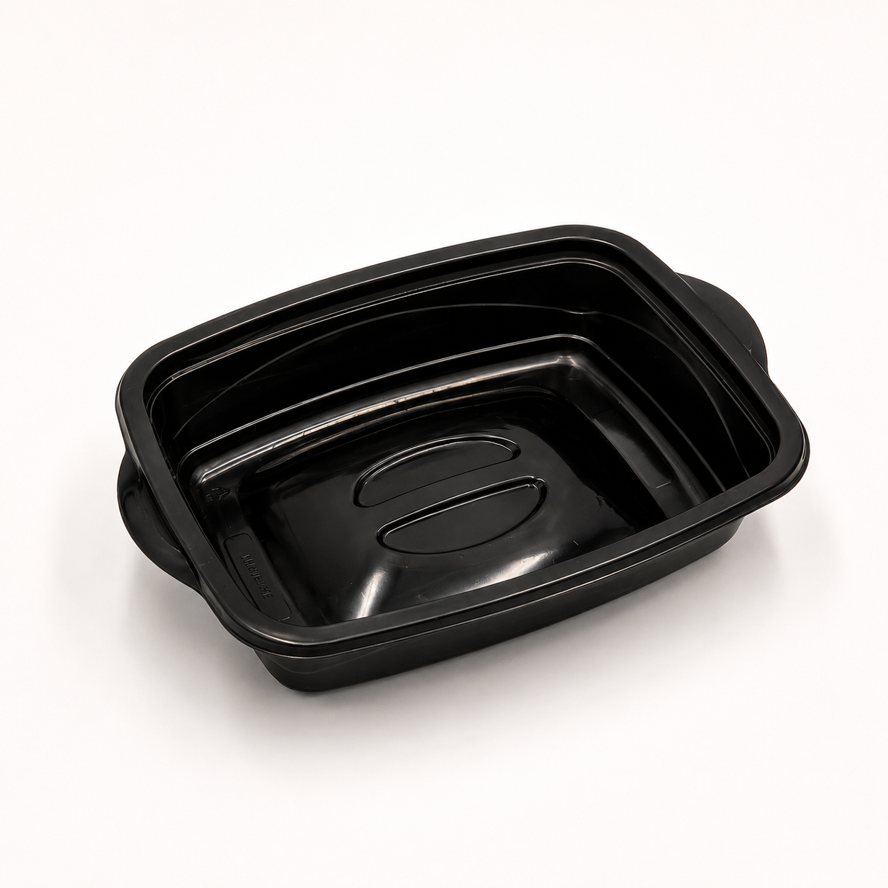 Mikrowellen Menüschalen 1000 ml, PP, schwarz, ungeteilt
