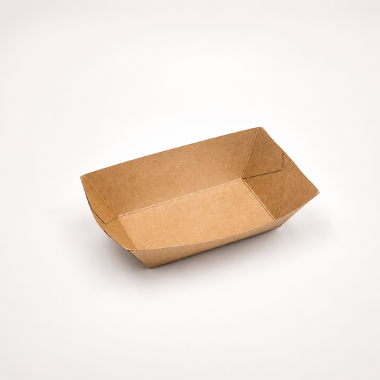 Snackschalen 300 ml, Pappe, 15,5 x 11,5 x 4 cm, braun