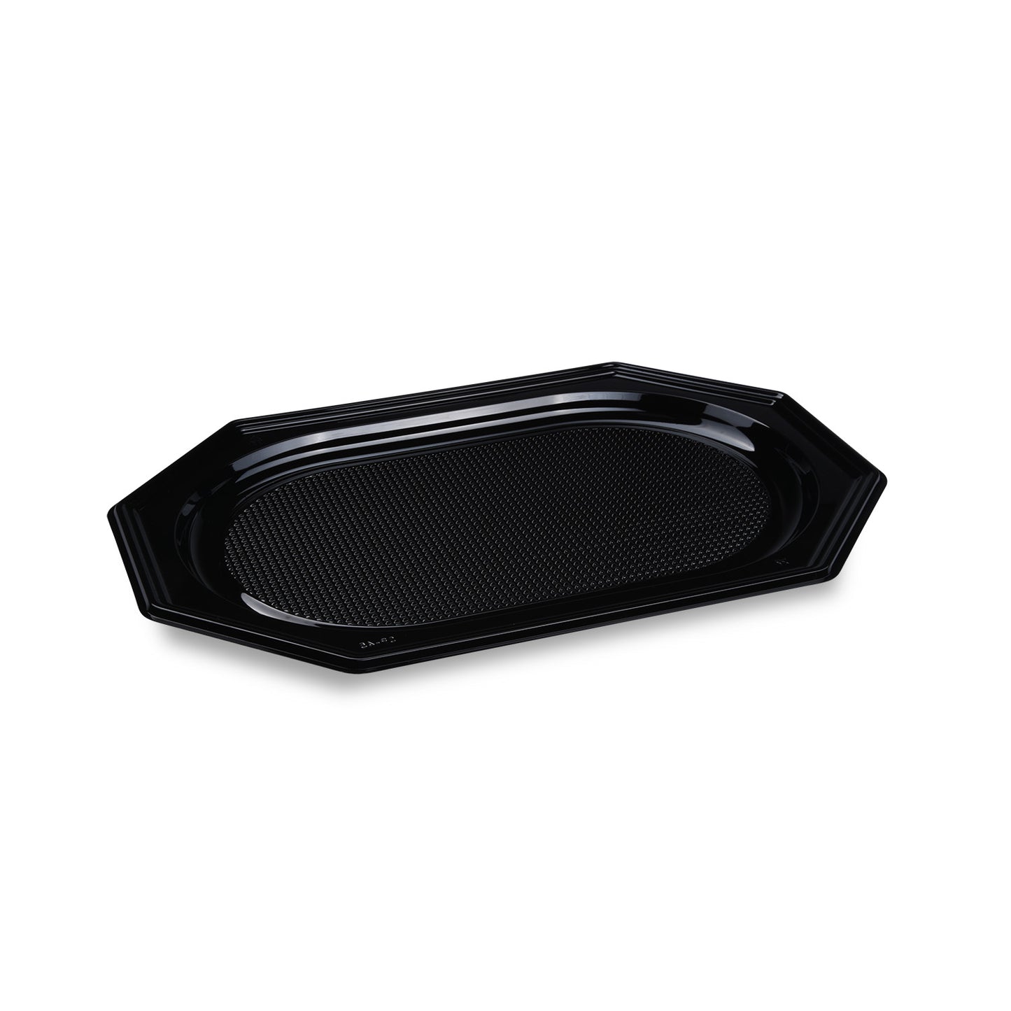 Servierplatten Schwarz, PET, 450 × 302 mm, oval, 50 Stk.