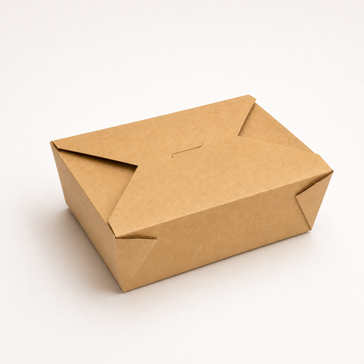 Take-Away-Boxen 2000 ml, Kraft, 196 x 140 x 65 mm, braun, ungeteilt (geschlossen)