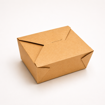 Take-Away-Boxen 1300 ml, Kraft, 152 x 120 x 65 mm, braun, ungeteilt