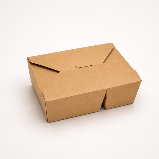Take-Away-Boxen 1800 ml (2-geteilt), Kraft, 191 x 140 x 65 mm, braun, 200 Stk.