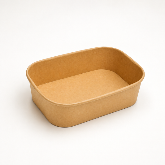 Menüschalen 500 ml, Kraft, 168 x 120 x 45 mm, braun, eckig