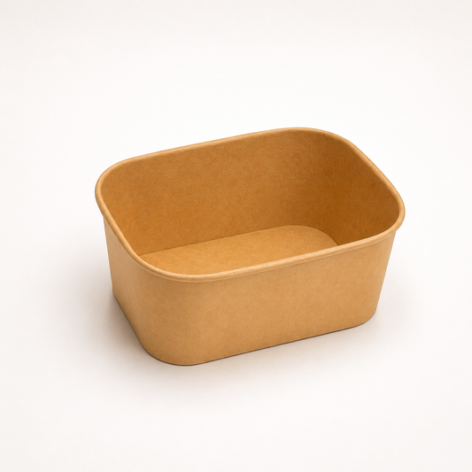 Menüschalen 1000 ml, Kraft, 168 x 120 x 75 mm, braun