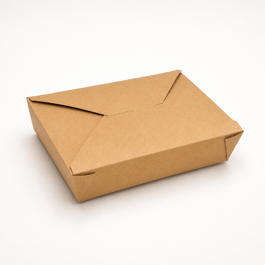Take-Away-Boxen 1500 ml, Kraft, 195 x 140 x 50 mm, braun