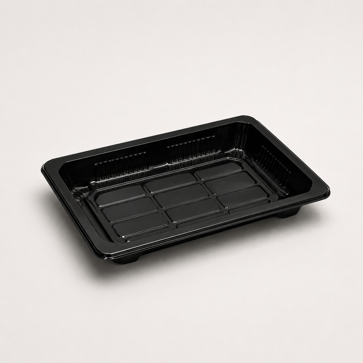 Sushi-Box S 165 x 118 x 50 mm, PET, schwarz, inkl. Deckel, 500 Sets
