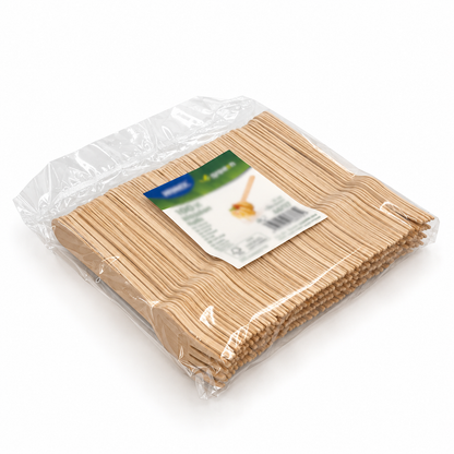 Holz-Gabel 16 cm, 100 Stk.
