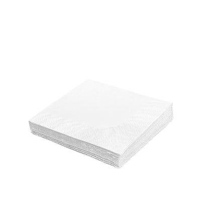 Cocktail Servietten Weiß, 24 × 24 cm, 2-lagig