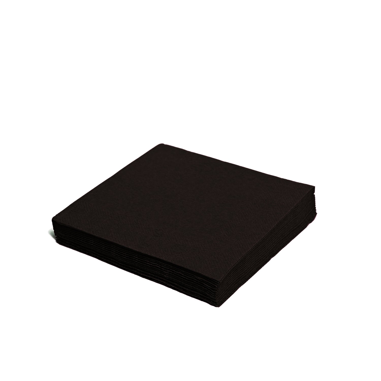 Cocktail Servietten Schwarz, 24 × 24 cm, 2-lagig