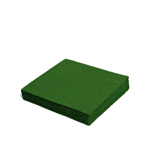 Cocktail Servietten Dunkelgrün, 24 × 24 cm, 2-lagig