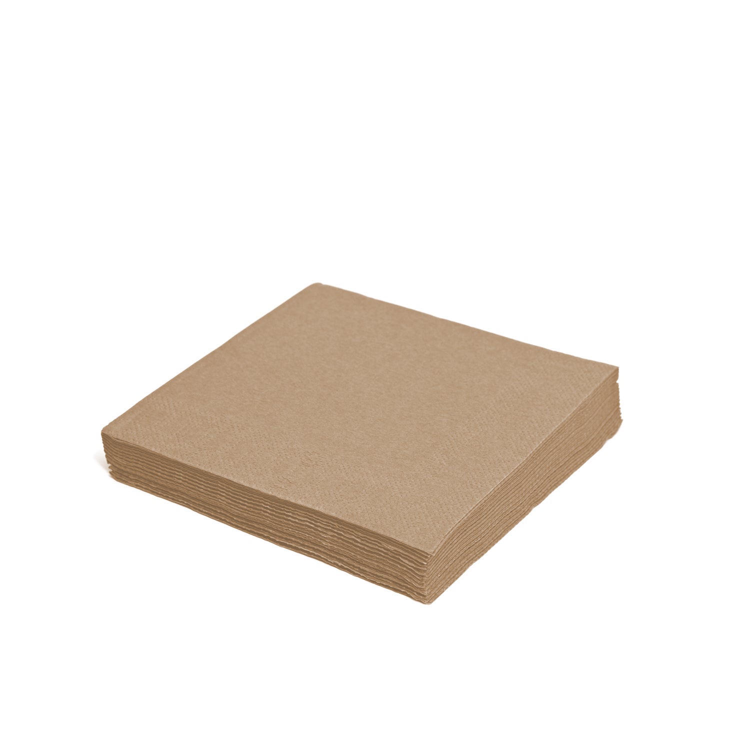 Cocktail Servietten Naturbraun, 24 × 24 cm, 2-lagig