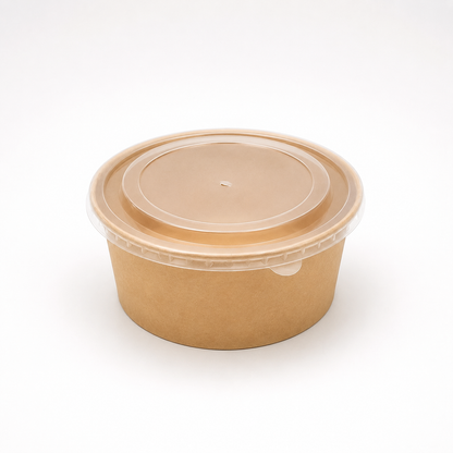 Ramen Bowl 1200 ml, Pappe, ungeteilt mit Deckel