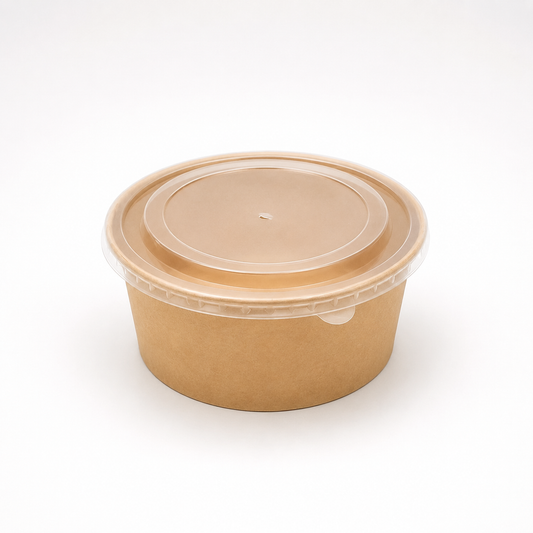 Ramen Bowl 1200 ml, Pappe, ungeteilt mit Deckel