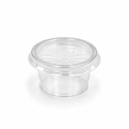 Saucen-Becher 30 ml, PP, "Microboxx" transparent, inklusive Deckel, 500 Sets