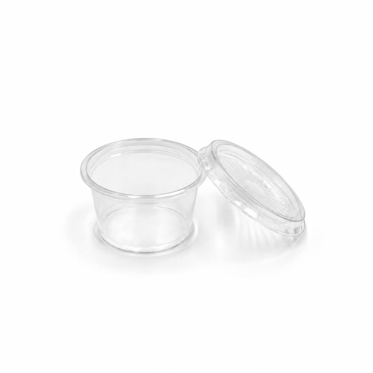 Saucen-Becher 30 ml, PP, "Microboxx" transparent, inklusive Deckel, 500 Sets