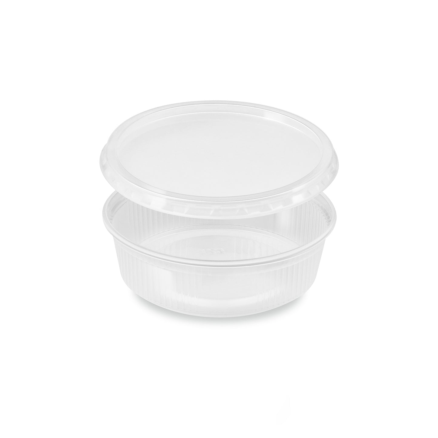 Feinkostbecher 125 ml, PP, transparent, rund, inklusive Deckel